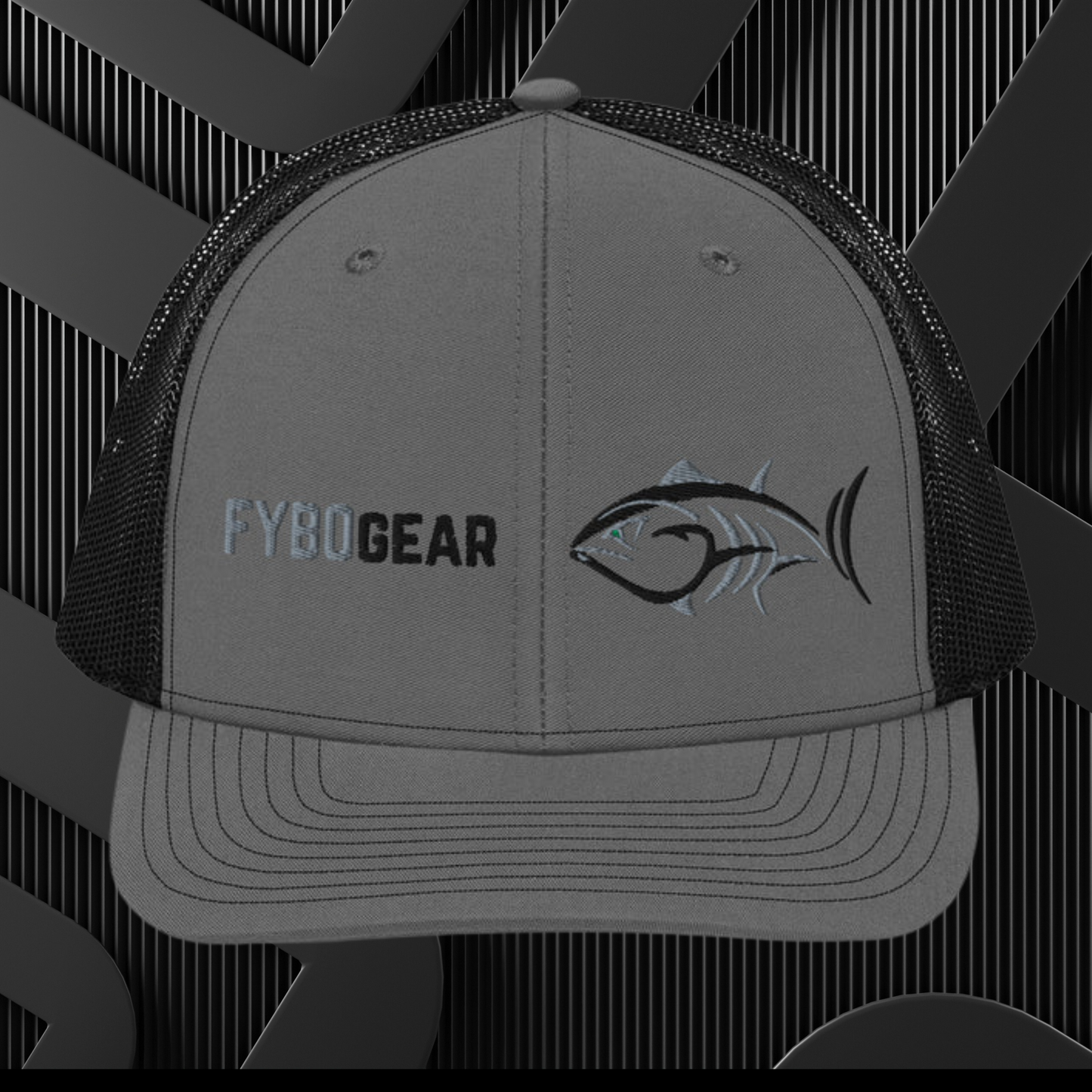 Fish Your Balls Off - Black on Grey Embroidered Hat