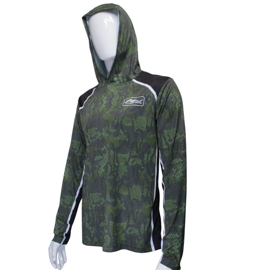 Fins West Performance Fishing Hooded Long Sleeve UPF 50+