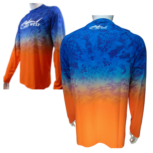 Fins West Performance Fishing Long Sleeve Shirt UPF 50+