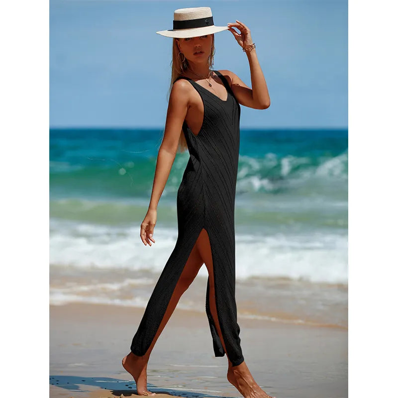 Swimsuit Coverup Long Black Dress